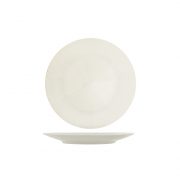 Piatto Piano Bianco Comb 27 cm porcellana H&H GMA serigrafia su vetro