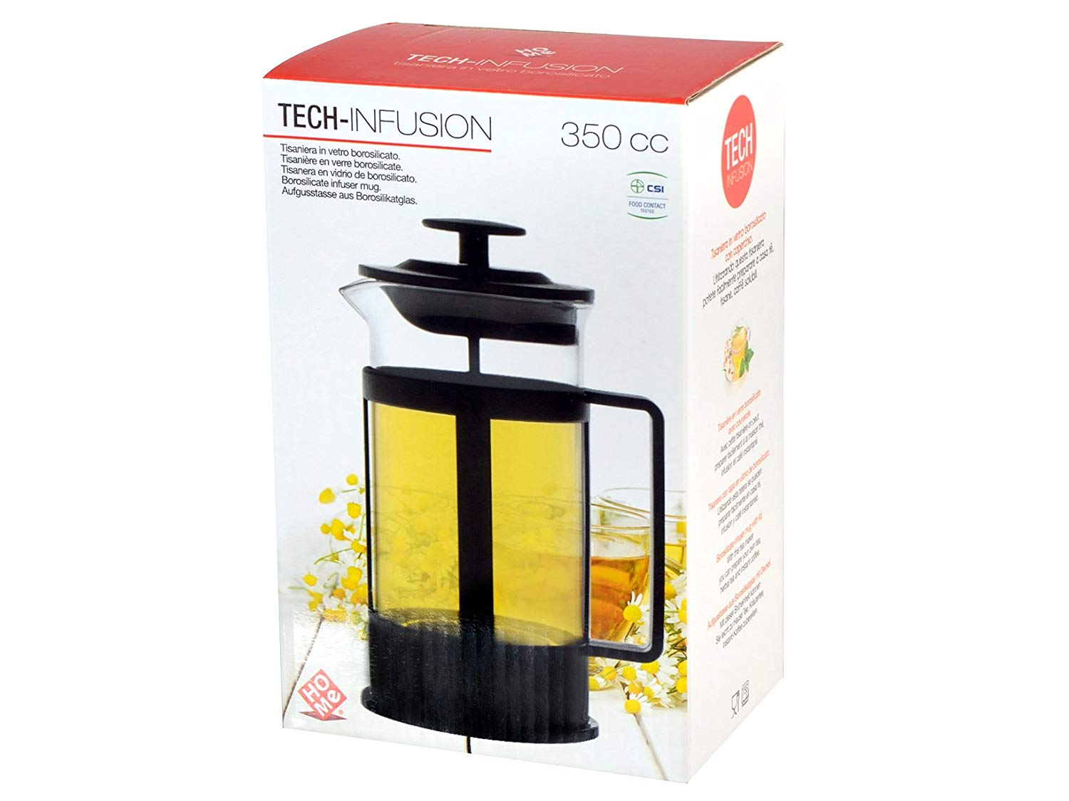 Accessori per la Colazione - Casalinghi Metallo Tisaniera Infusiera 350 ml  Tisaniera e Infusiera Vetro 350 ml Nero