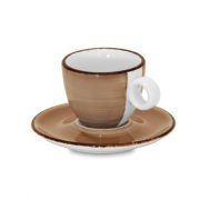 Set Tazzine Caffè Brush Tortora GMA serigrafia VR