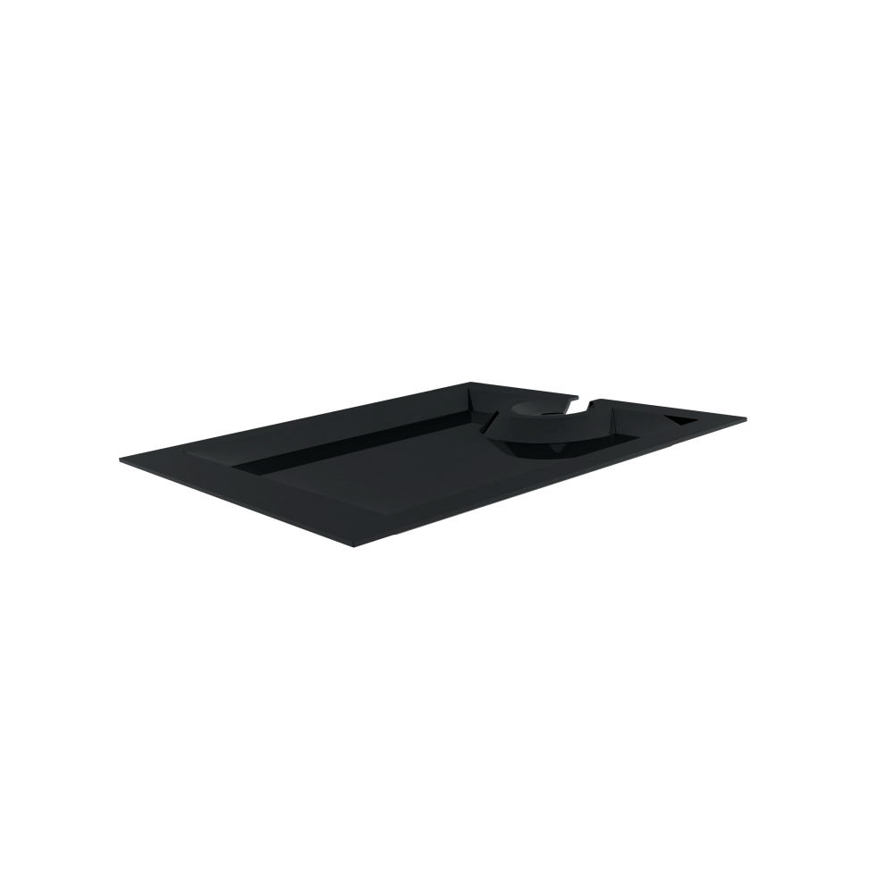 Piatto Buffet Rettangolare 20x23 cm Nero - Re Catering - Conf 25 Pezzi