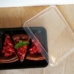 Vaschetta rettangolare nera 1L 22,7×17,7×3,3 cm - Contenitori per asporto GMA